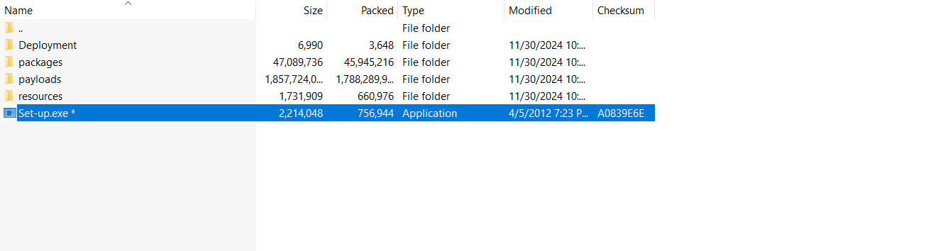 Bước 2: Chọn file Setup.exe và khởi chạy.